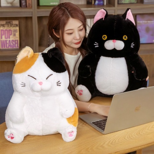 Chubby Cat Crew Plushies (3 Colors, 3 Sizes) - Both / 14" / 36cm