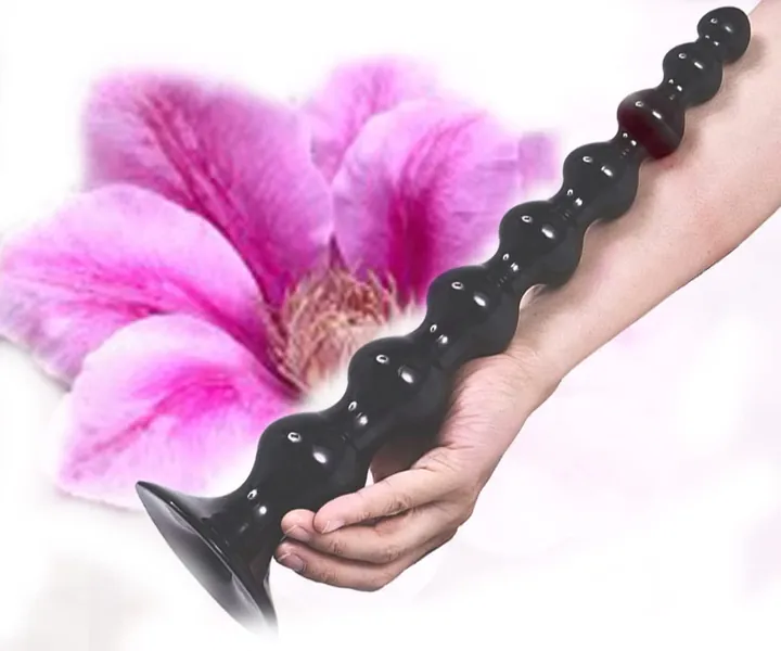 Långa stora pärlor bollar med sugkopp Sport massager