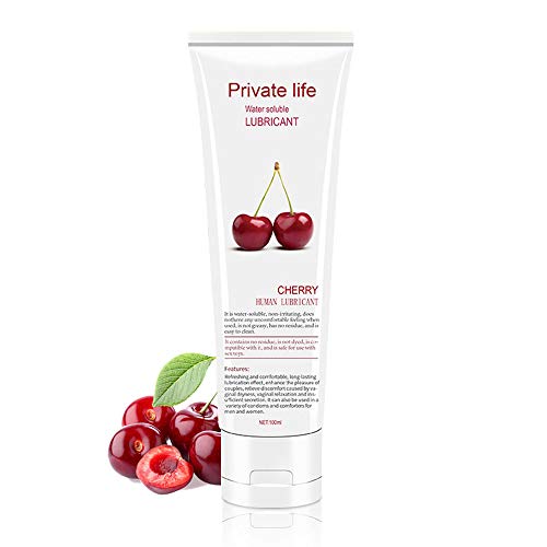 JoyeuxLube Water-Based Lube 4 fl.oz/100ml Cherry Flavored Natural Lubricant Smooth and Slippery Long Lasting… (Cherry) - Cherry