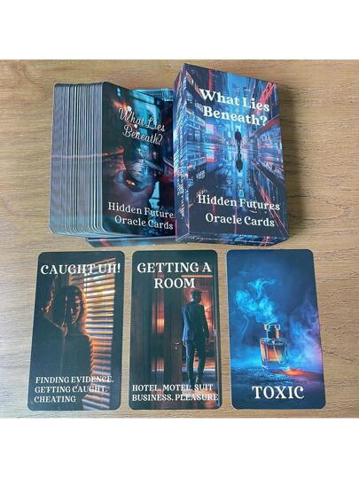 Hidden Futures Oracle Cards  Deck In Box English Version 56-Cards Keywords  Divination Taro 56-Cards