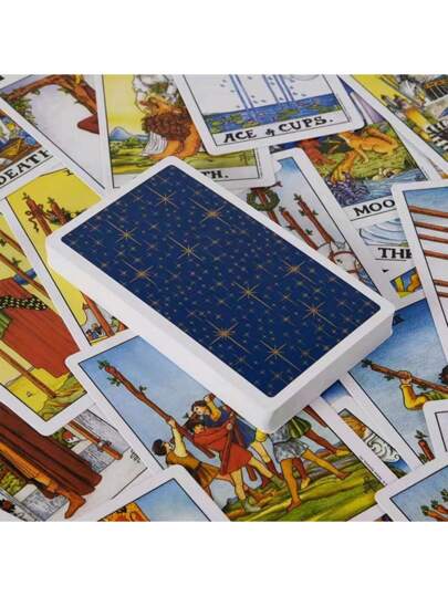 Classic Tarot Card Deck, Beginner Tarot Card Set For Divination Game, Christmas &,Tarot Deck Set,Tarot Card Stand,Tarot Decor,Bingo Game Set,Card Game Mat,Tarot Card Patch