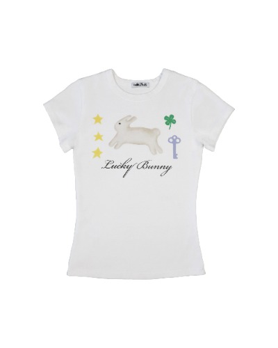 "lucky bunny" baby tee | M