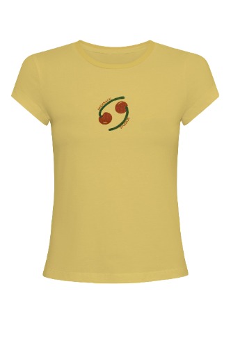 Yellow Cherry Baby Tee | AU 12/L