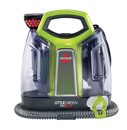 BISSELL Little Green Proheat Portable Deep Cleaner/Spot Cleaner and Car/Auto Detailer with self-Cleaning HydroRinse Tool for Carpet and Upholstery, 2513E - Green