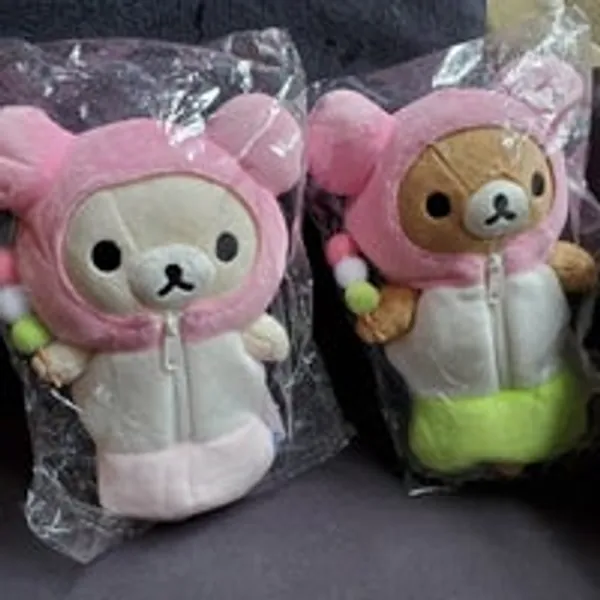 Rilakkuma Korilakkuma 2 plush set sakura mochi dango sleeping bag costume