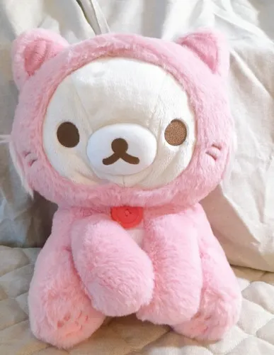 Rare Large Strawberry Cat Korilakkuma Plush