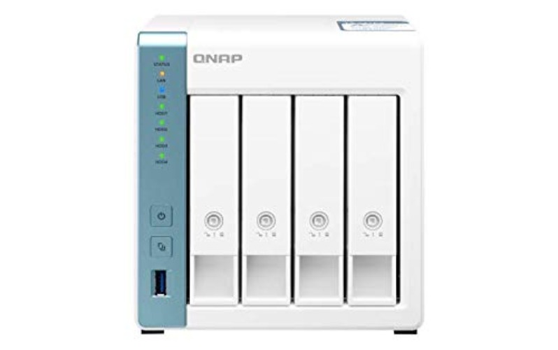 QNAP TS-431P3-2G 4 Bay Desktop NAS Enclosure - With 2.5 GB E Connectivity, 2 GB RAM, Quad-Core 1.7GHz Processor - with 2.5 GB E and Feature-Rich Applications for Home and Office - 4 Bay