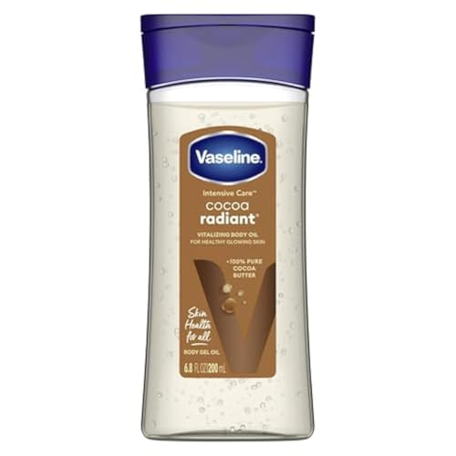 Vaseline Intensive Care Cocoa Radiant Body Gel Oil, 6.8 Ounce - Cocoa Butter - 200 ml (Pack of 1)