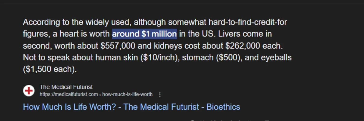 an actual human heart