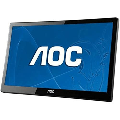 AOC E1659Fwu - 16 inch FHD 1080p Portable monitor, USB 3.0, Auto Pivot, Carry case, Vesa wall compatible, BLACK - USB 3.0 - USB 3.0