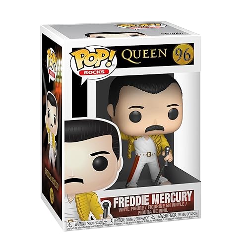 Funko Pop! Rocks: Queen-Freddie Mercury Wembley 1986 - Vinyl-Sammelfigur - Geschenkidee - Offizielle Handelswaren - Spielzeug Für Kinder und Erwachsene - Music Fans - Modellfigur Für Sammler - Einheitsgröße - Mehrfarben