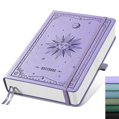 EMSHOI Graph Paper Notebook - 320 Pages, A5 Hardcover Leather, 100gsm Thick Paper, Square Grid Notebook for Women Men Work School Math Writing, Graphing, Engineering, 5.75 x 8.38, Light Purple - Lightpurple - A5 Graph