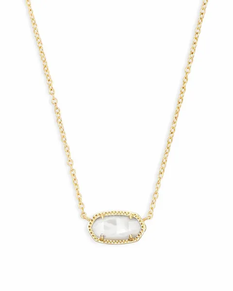 Elisa Pendant Necklace with Ivory Mother-of-Pearl | Gold