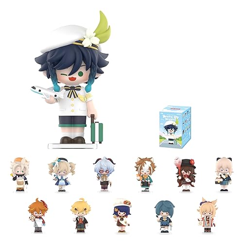POP MART Genshin Impact Dress-Up Dreams Themed Chibi Series Figures, Genshin Impact Blind Box Figures, Random Design Action Figures Collectible Toys Home Decorations,Birthday Gifts, Single Box - Genshin Impact Dress-up Dreams Themed Chibi - Single Box