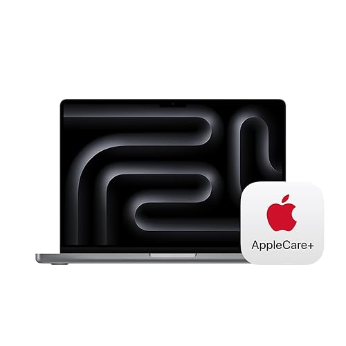 Apple 2023 MacBook Pro Laptop M3 chip with 8‑core CPU, 10‑core GPU: 14.2-inch Liquid Retina XDR Display, 8GB Unified Memory, 512GB SSD Storage; Space Gray with AppleCare+ (3 Years)