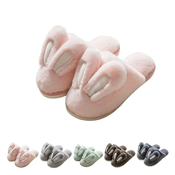 Giltpeak Bunny Slippers for Women, Cute Rabbit Ear Shoes, Non-Slip, Puncture-Proof, Warm, Breathable and Dry