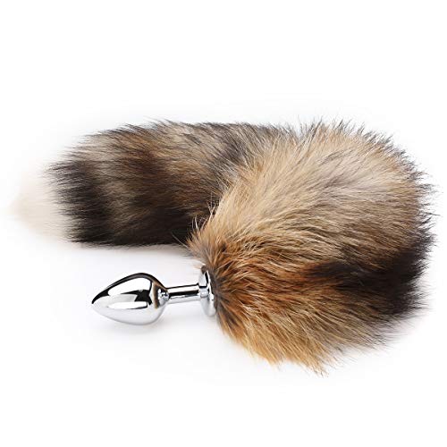 AKStore Fox Tail Anal Butt Plug Sex Toys for SM & Cospaly (Golden) - Golden