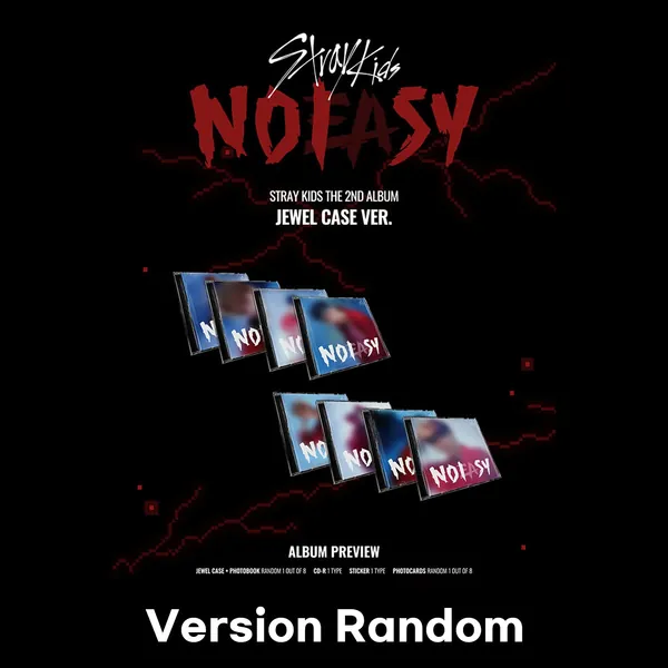 STRAY KIDS - The 2nd Album [Noeasy] (JEWEL CASE Ver. / Random) Jewel Case + Photobook + CD-R + Sticker + Photocards