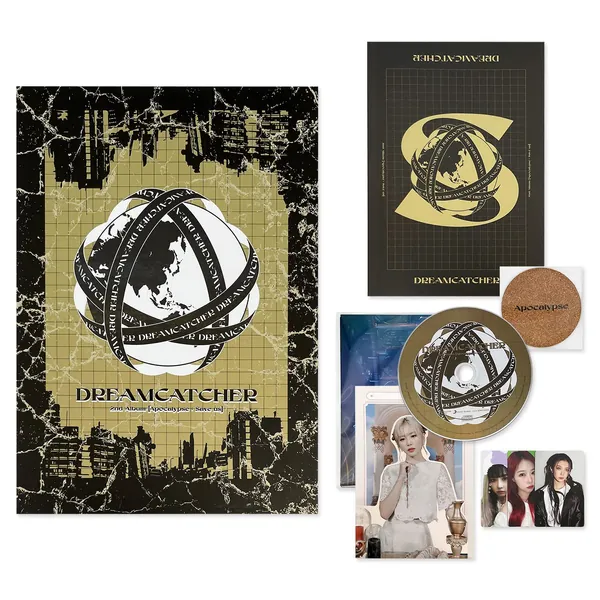 DREAMCATCHER - [Apocalypse : Save us] (S Ver./Limited Edition) Package + CD-R + Booklet + Hologram Postcard + Photocard + Pop-up Card + Cork Coaster