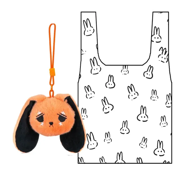 Plushie Dreadfuls - Anxiety Rabbit Reusable Shopping Bag Accessory