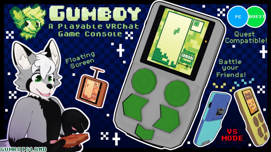Gumboy! A playable VRC console for avatars! (Quest Compatible)