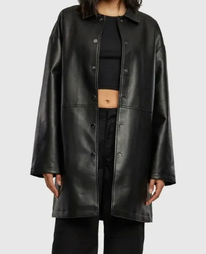 Faux leather jacket