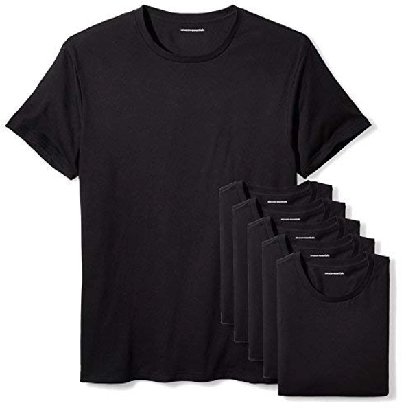 Amazon Essentials Men's Crewneck Undershirt, Pack of 6
