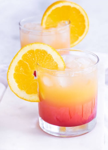 Refreshing vodka sunfrise