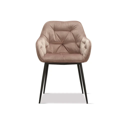 Poltrona Brooke Rosado Base Negro