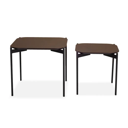 Set X2 Mesas Auxiliar Cameron Nogal