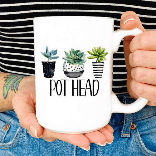 Pot Head Mug - White / One Size