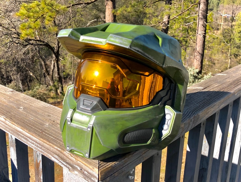 Halo Infinite Master Chief Wearable Helmet Full Size Spartan Cosplay Collectable Armor