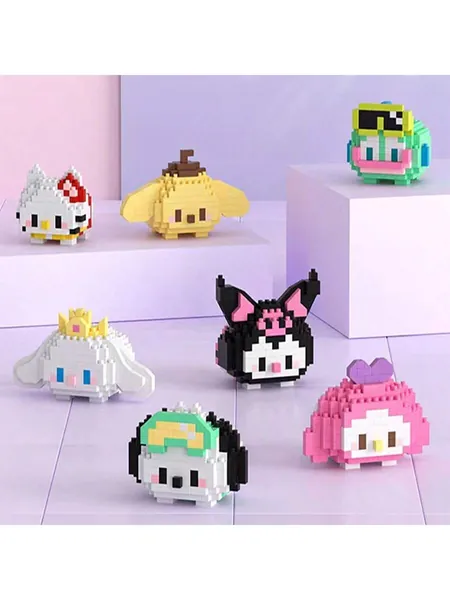 1pc Kitten Building Set Cinnamamoroll Mini Cute Kawail Figure, Adult Toy Kit, Gift For Fans, Christmas, Halloween, Easter Gift