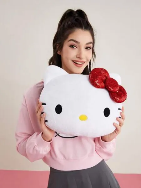HELLO KITTY AND FRIENDS | SHEIN Cartoon Car Shaped Plush Pillow