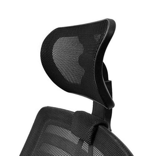 U&S Reposacabezas de silla, almohada de malla, universal, altura ajustable, reposacabezas tapizado, para silla, oficina, protección del cuello - Negro - 3.0cm fixing clip