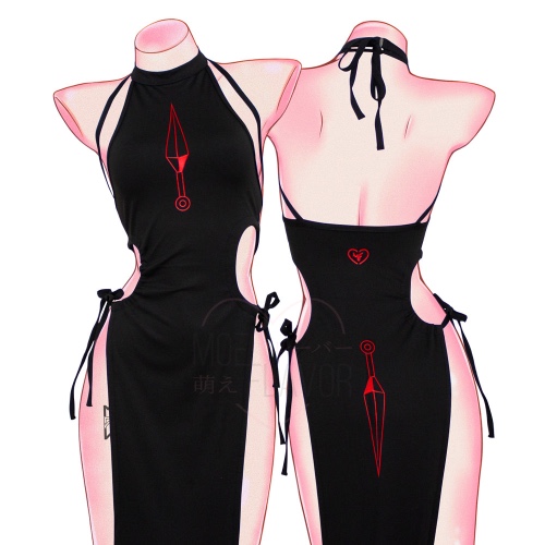 Pre-Order Slice Black Dress - Black / M/L