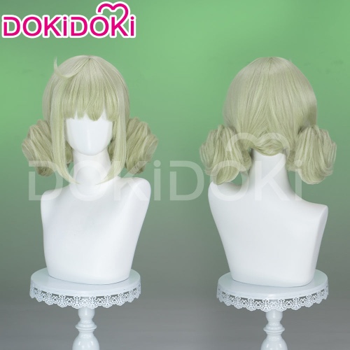 DokiDoki Anime Gushing over Magical Girls Cosplay Aragakiwi Long Curly Green Hair | Wig Only-Order Processing Time Refer to Description Page