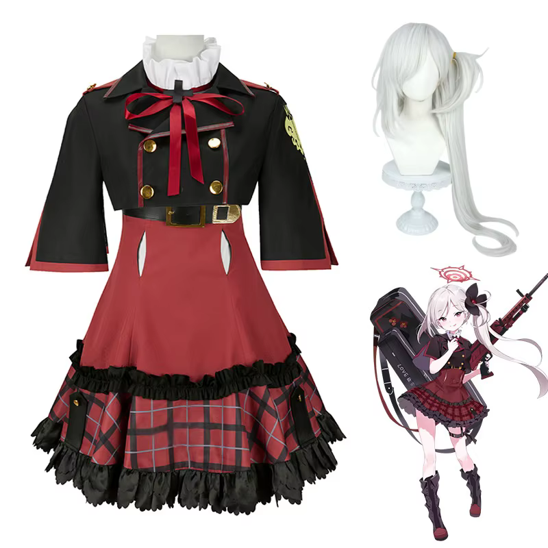 Asagi Mutsuki Cosplay Game Blue Archive Costume Wig Anime Halloween Party Suit - AliExpress 