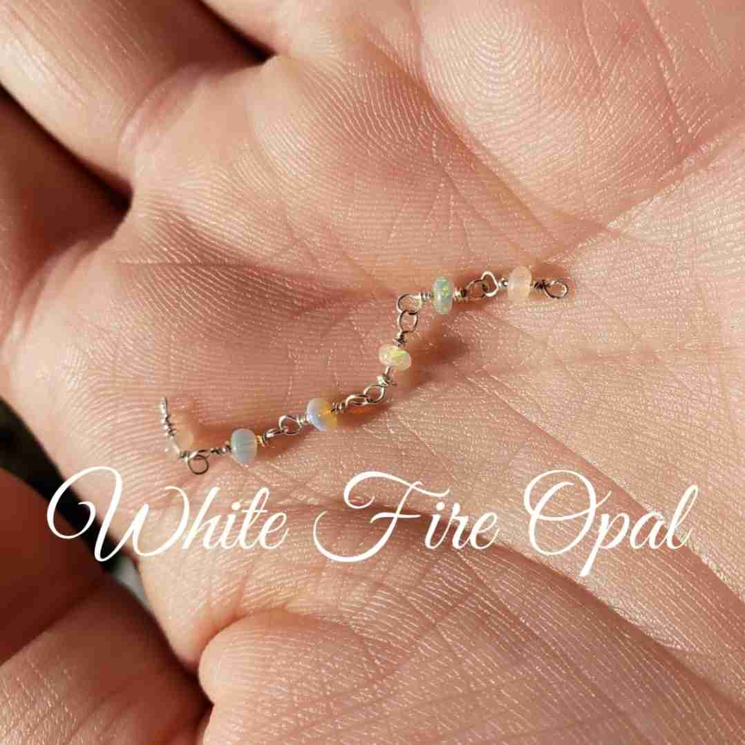 White Fire Opal Copper Nose Chain- Etsy