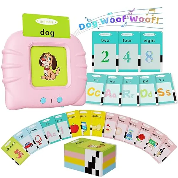 Aullsaty Toddler Toys Talking Flash Cards for 2 3 4 5 6 Year Old Boys and Girls, Autism Sensory Toys for Autistic Children, Learning Educational Montessori Speech Therapy 248 Sight Words Kids Gifts