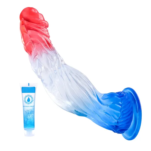 9.4 Inch Realistic Jelly G spot Dildo - Queen Size Huge Thick Silicone Wolf Dildo for Vaginal Anal Prostate Massaging, Grilent Monster Cock Horse Dick Penis Dong for Men Women Sex Play
