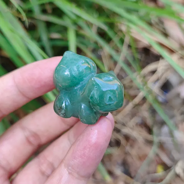 30mm Natural green Aventurine Bulbasaur,Quartz Crystal Bulbasaur,Mineral specimen,rock,Reiki healing,Crystal chakras,Crystal Gifts 1PC