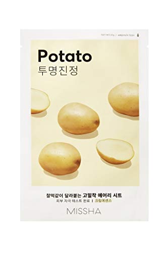MISSHA Airy Fit Sheet Mask Potato Kartoffel Tuchmaske CREAM Type beruhigt empfindliche Haut Feuchtigkeit Set 10 pcs