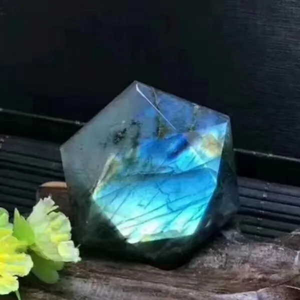 Labradorite Hexagon Shaped Crystal Palm Worry Stone | Etsy