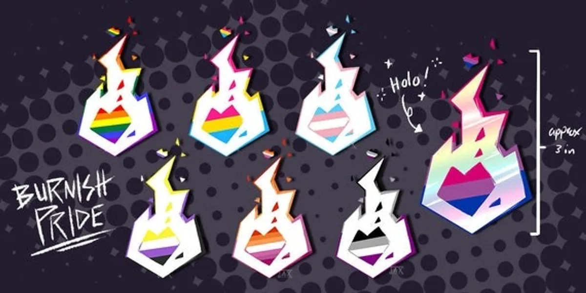 Promare Burnish Pride 3in Charity Sticker | Etsy