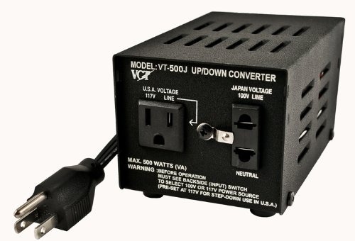 VCT VT-500J - Japanese Step Up/Down Voltage Transformer Converts Japan 100 Volts To 110V OR Vice Versa - 500 Watt - 500 Watt