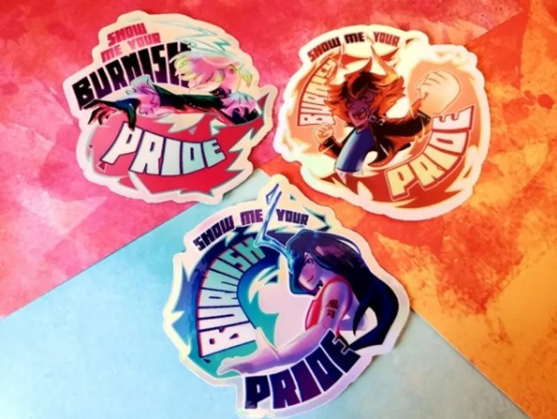 Burnish Pride  Holographic Sticker | Etsy