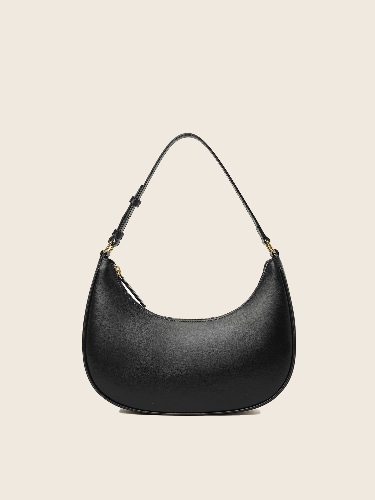 Hpai Crescent Bag In Leather - Black | Black