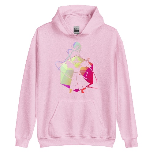 Polyhedral Wizard Hoodie (Unisex) - Light Pink / L