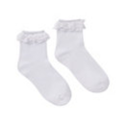 White Lace Top Ankle Socks - Spirithalloween.com